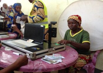 Elections Cameroons Biometric Registration Installations In The Manjou Council Hall Alice Tatah UN W